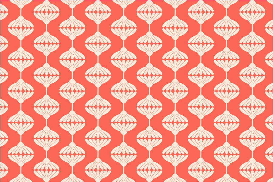 Hazel pattern ornaments red