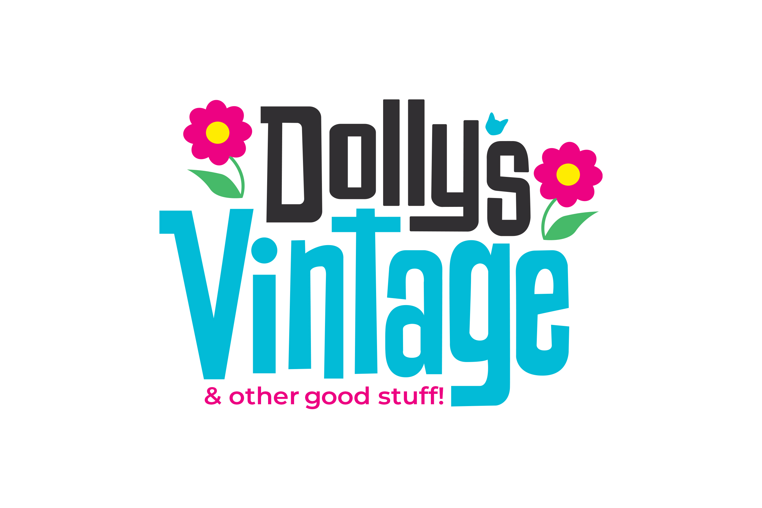 Dolly's Vintage logo with custom lettering
