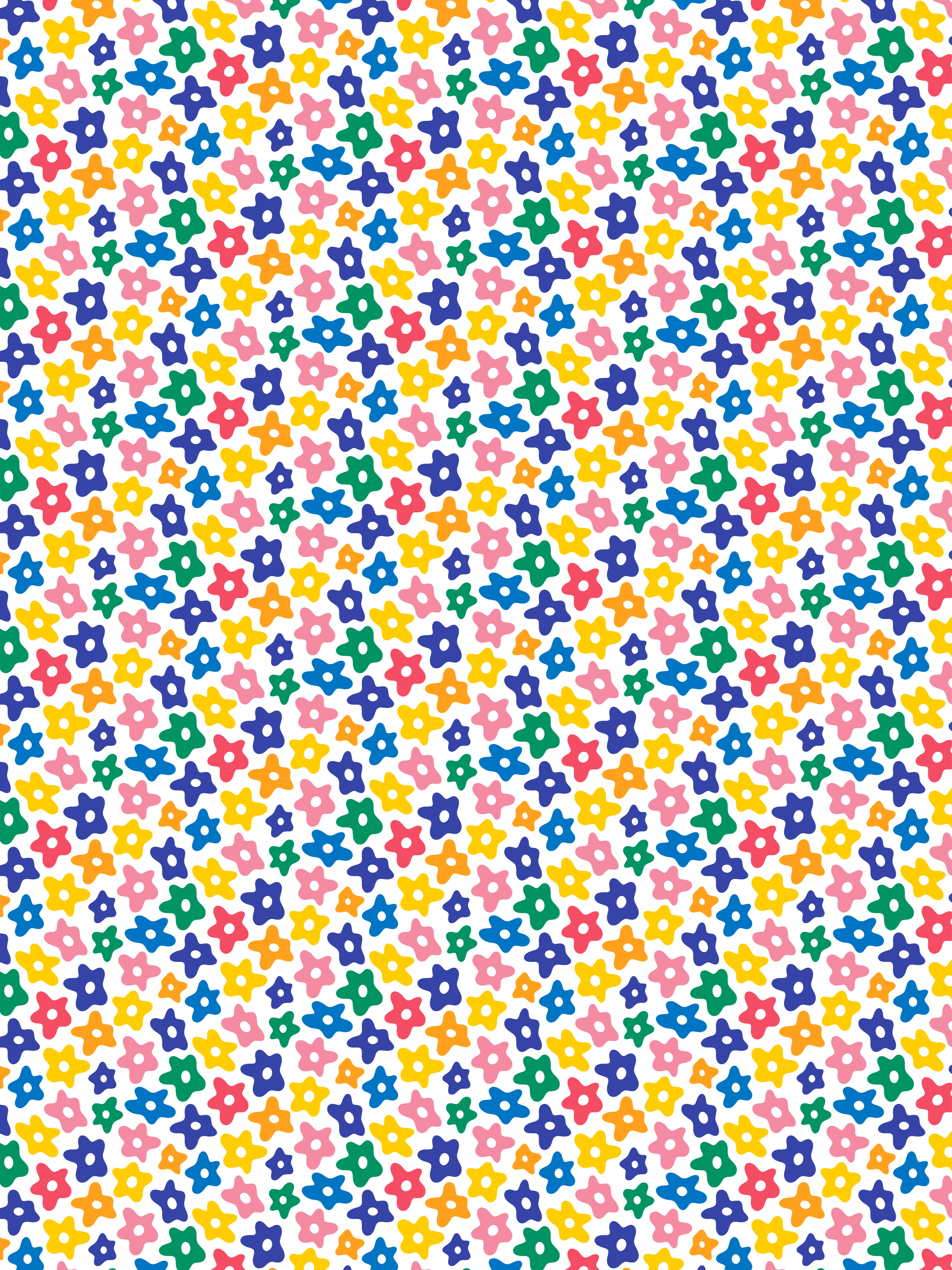 PopFleur stars small multicolor pattern