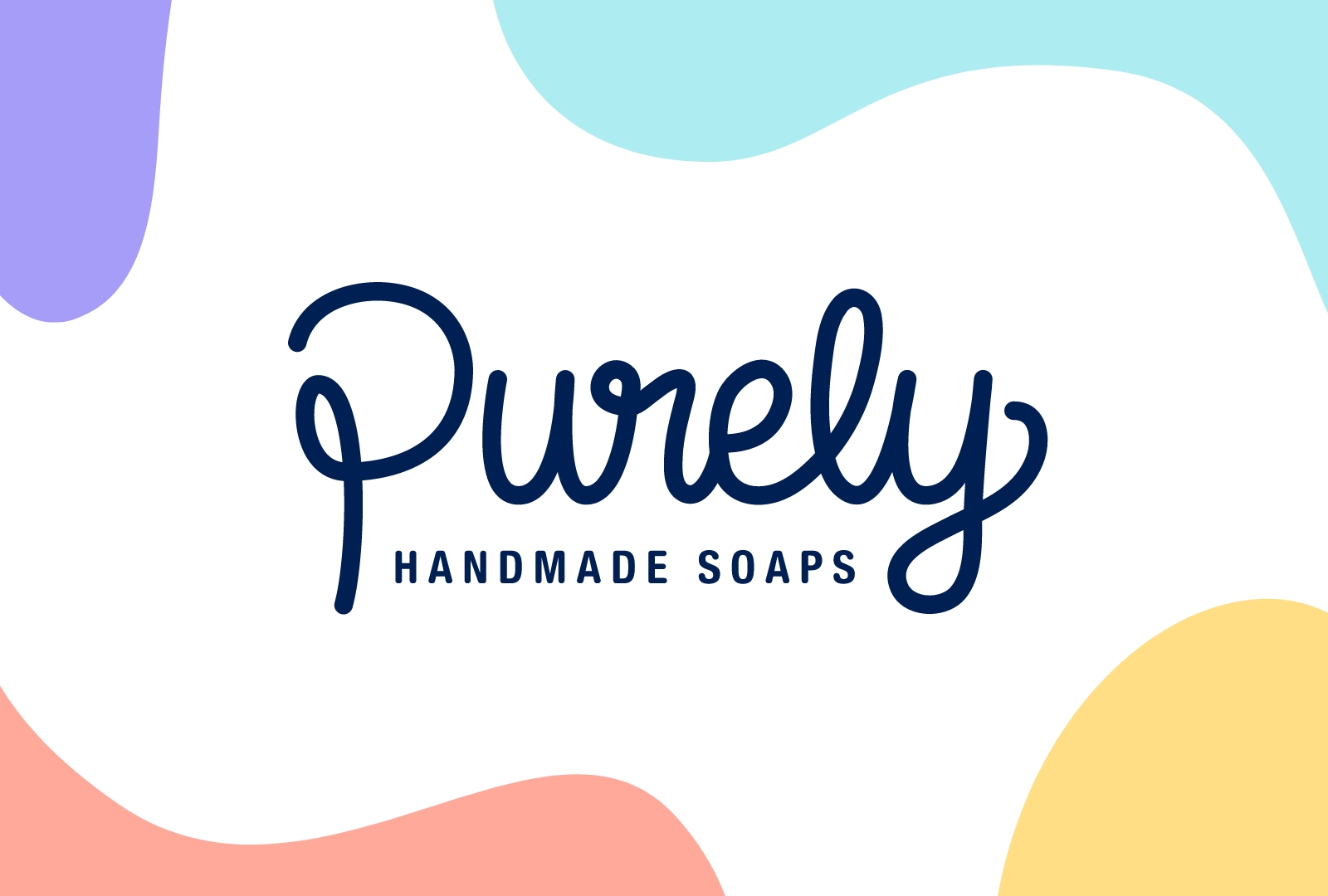Purely Handmade Soap logo and branding elements