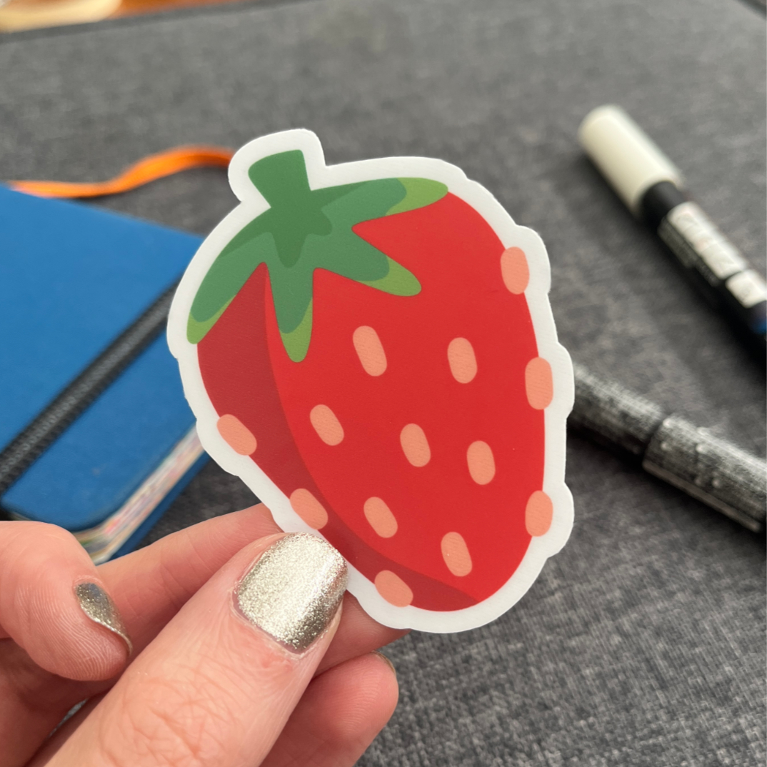 Strawberry sticker
