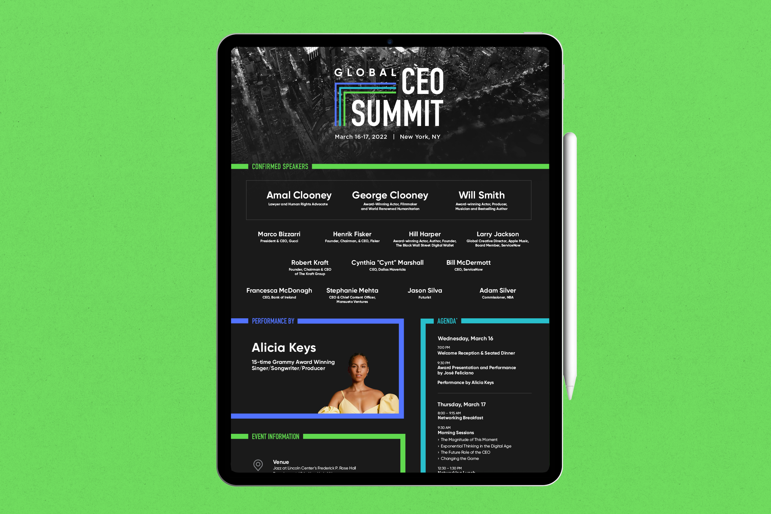 Global CEO Summit digital agenda interface