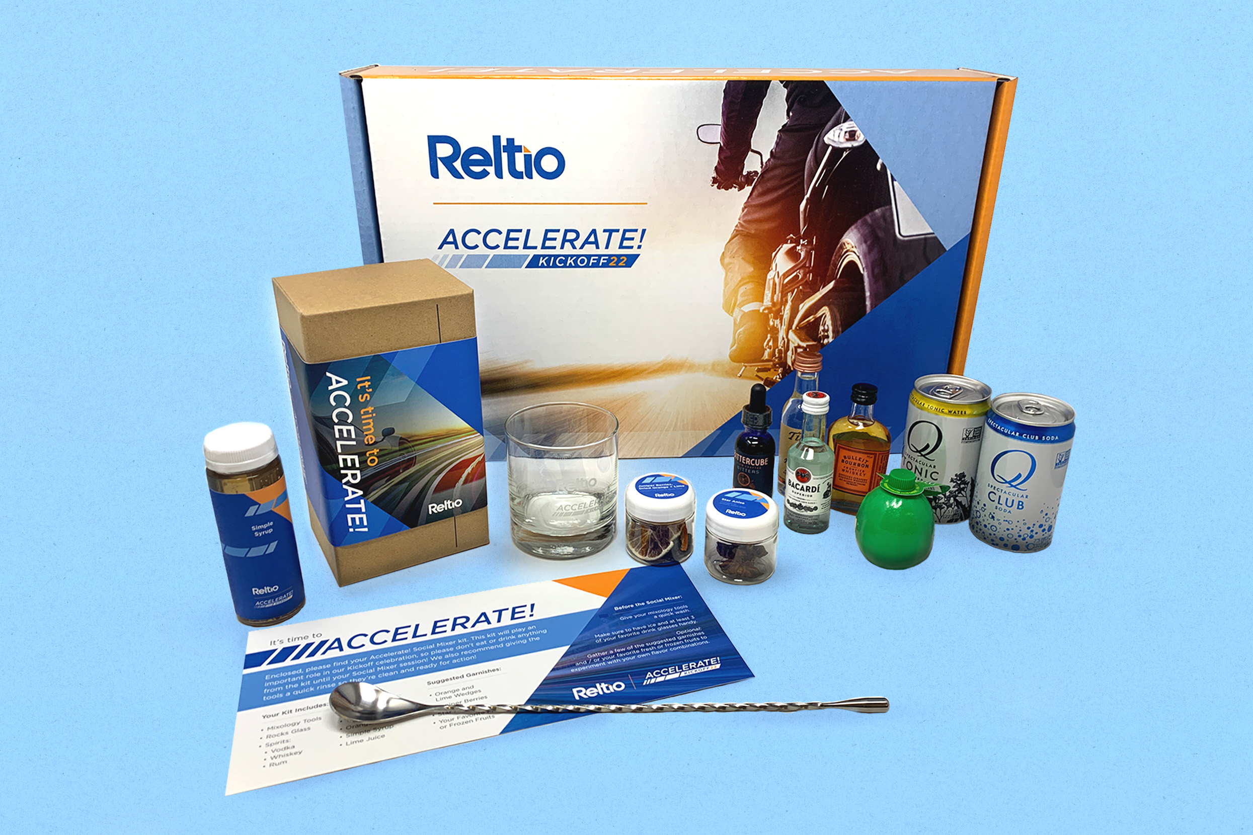 Virtual event cocktail-making kit