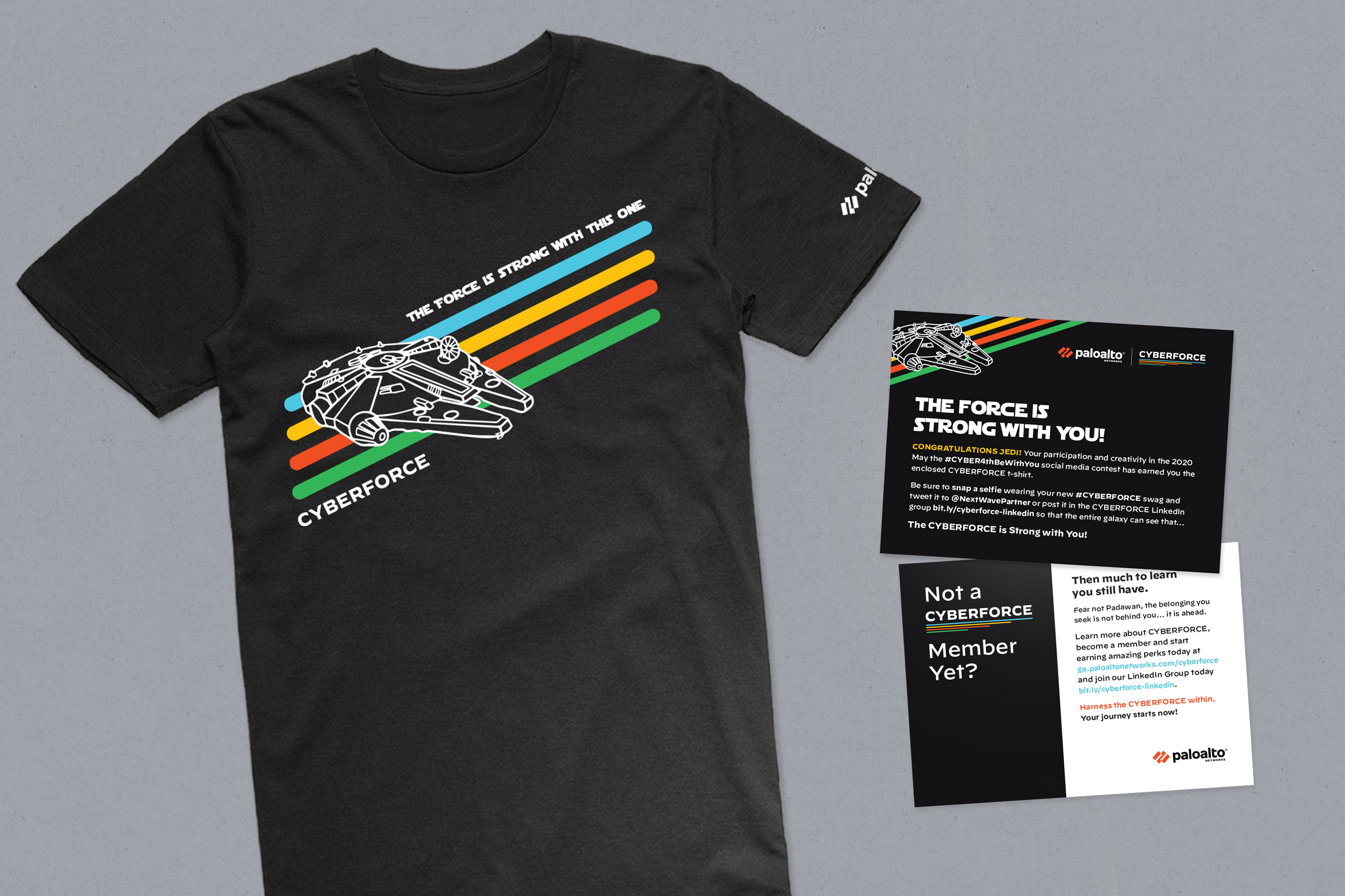 May the 4th custom designed winner t-shirt and notecard