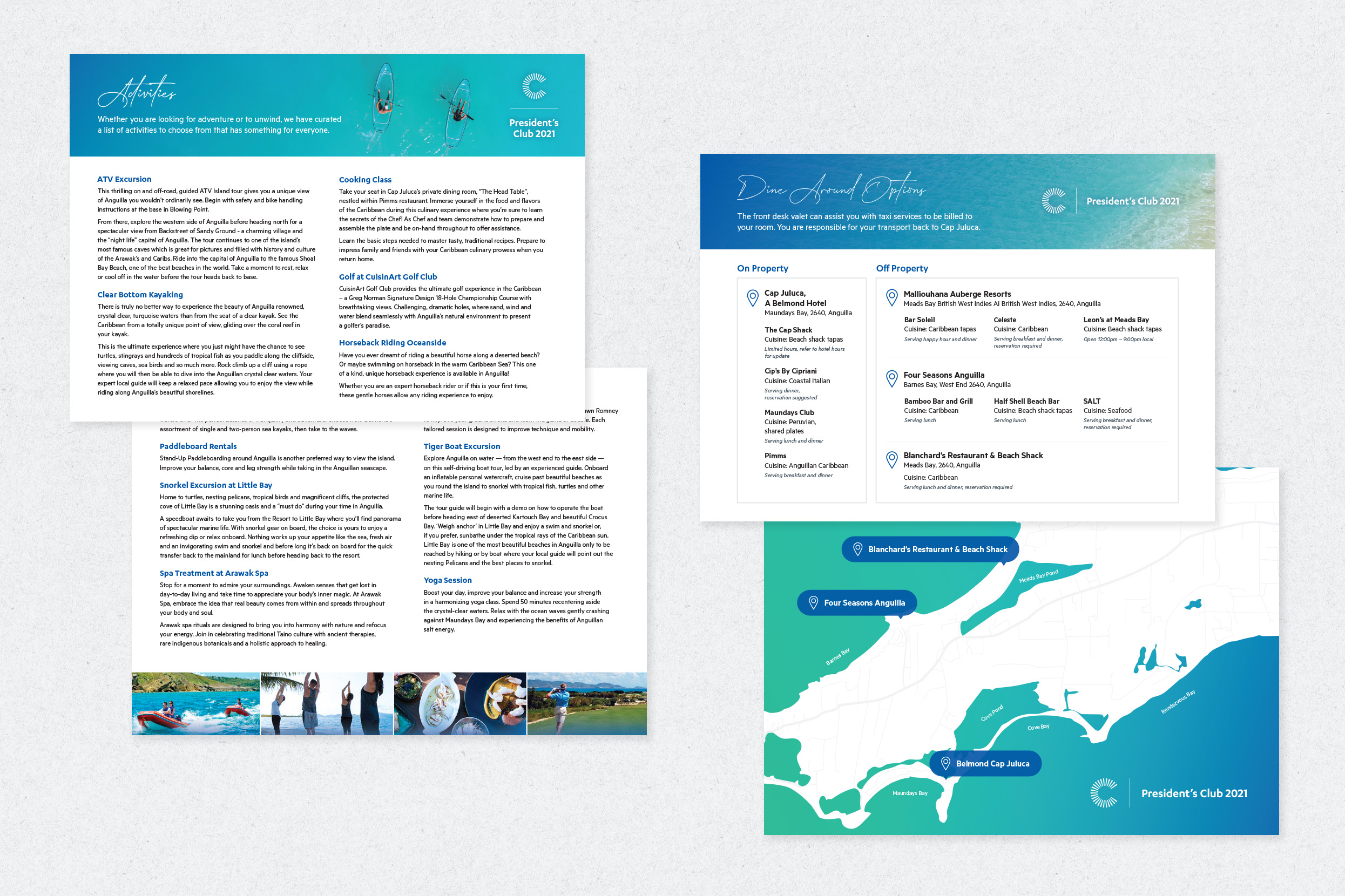 President's Club on-site print materials