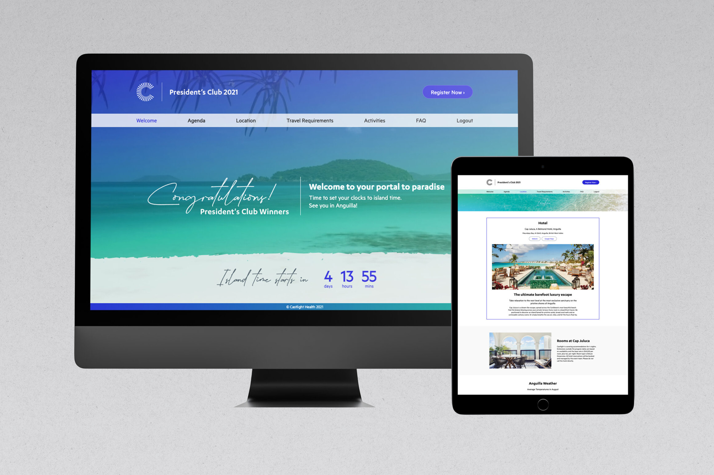 President's Club event website